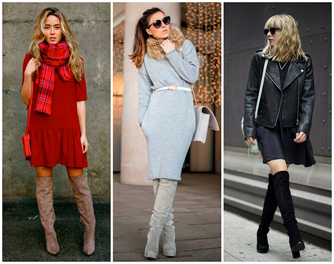 Ботфорты с платьем