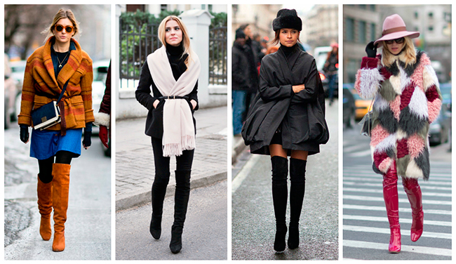 С чем носить ботфорты зимой