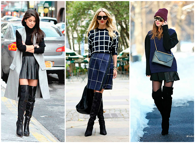 Ботфорты и короткая юбка