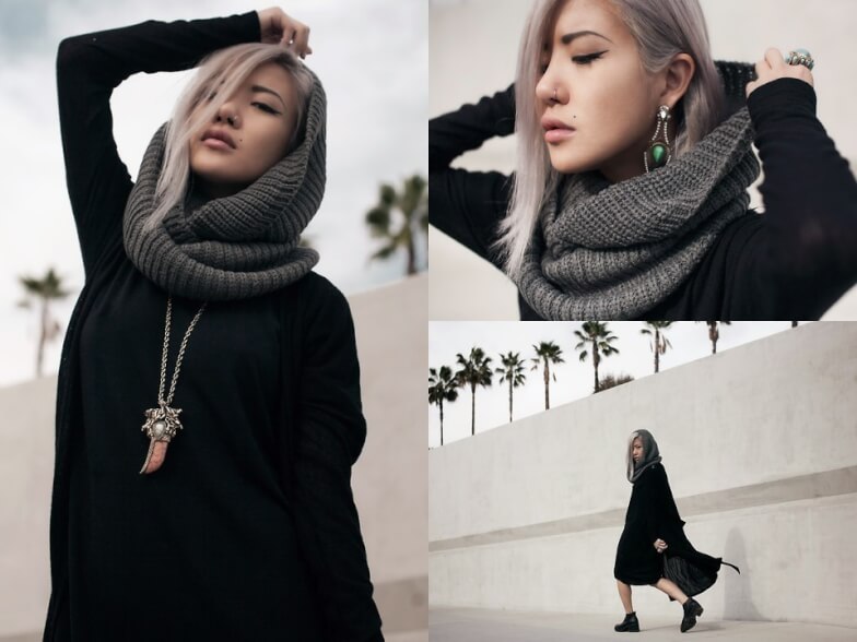 Как носить снуд - Капюшон