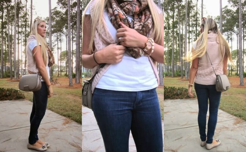 Как носить снуд - Жилетка